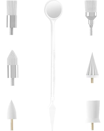 Polishing machine with 6 brush heads + oral mirror