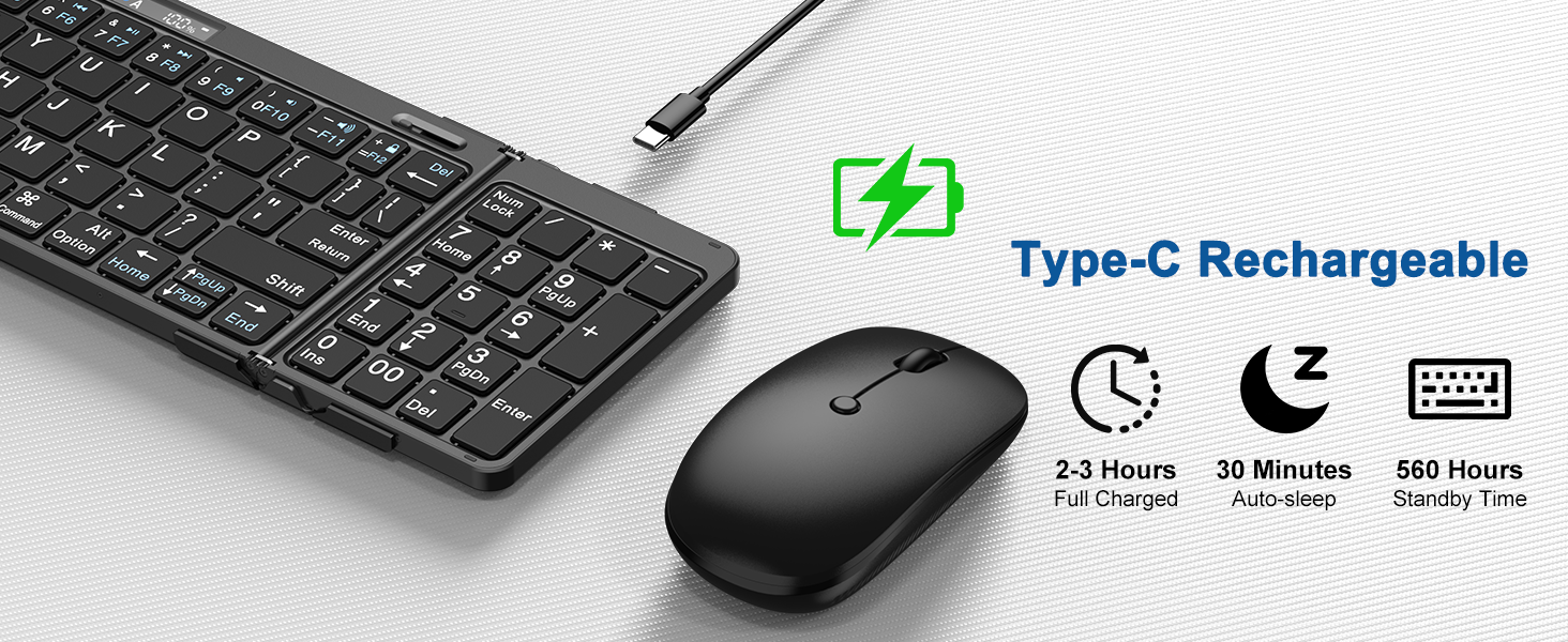 type c rechargeable keyboard mouse