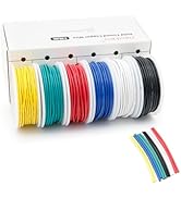 FIRMERST 22 Gauge 30 Feet Solid Core Tinned Copper Hook up Wire Kit - 6 Colors