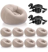 Realspring 9 Pcs Bean Bag Chairs for Adults Inflatable Chairs with Electric Air Pump,Blow up Couc...