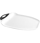 Dexas Chop &amp; Scoop Cutting Board, 11 by 15 inches, White with Black Handle