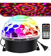 memzuoix Disco Ball Dj Strobe Light with 6 Colors, Sound Activated Big-Size Magic Stage Party Lig...