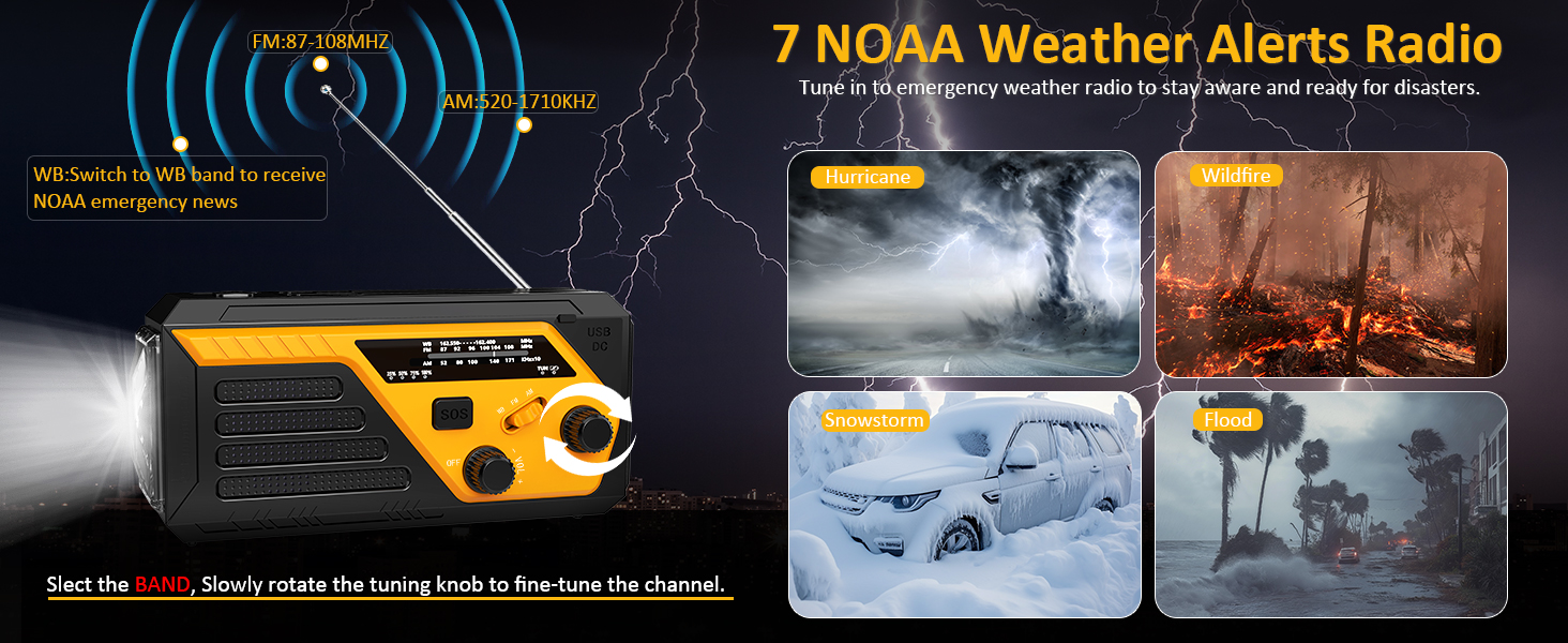 emergency radio hand crank