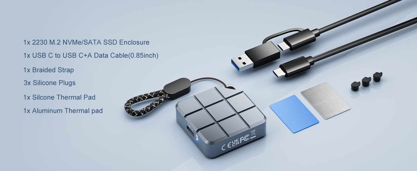 NVMe SATA 2230 ssd enclosure