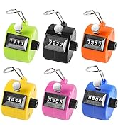 KTRIO Pack of 6 Handheld Tally Counter 4-Digit Number Count Clicker Counter, Hand Mechanical Coun...