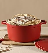 CAROTE 5QT Enameled Cast Iron Dutch Oven Pot with Lid, Heavy-Duty Dutch Oven for Sourdough Bread ...