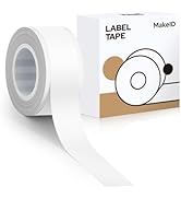 MakeID L1 E1 Q1 Label Maker Tape Refills, 12mm x 4m (0.47" x 13') Continuous Sticker Thermal Lami...