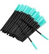 G2PLUS Silicone Eyelash Brushes, 100PCS Black and Green Mascara Brushes, Brow Applicator Wands fo...