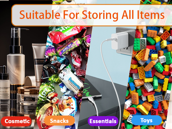 It is suitable for travel bottles, as well as for storing cosmetics, toiletries, toy and small items