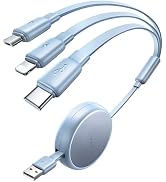 LISEN Multi Charging Cable 3 in 1 iPhone 16 Charger Cord, Retractable Car Charger Type C Cable, R...