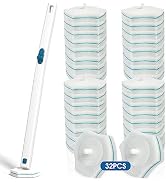 BALORIZ Disposable Toilet Brush Handle with 32 Count Toilet Refills, Disposable Toilet Bowl Brush...