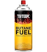 TBTeek Butane Fuel Canister, Butane Gas 8 oz, Premium Pure Refined Butane Gas Refill for Kitchen ...