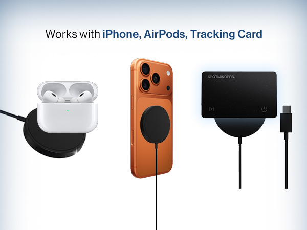Works with iPhone, AirPods, Tracking Card