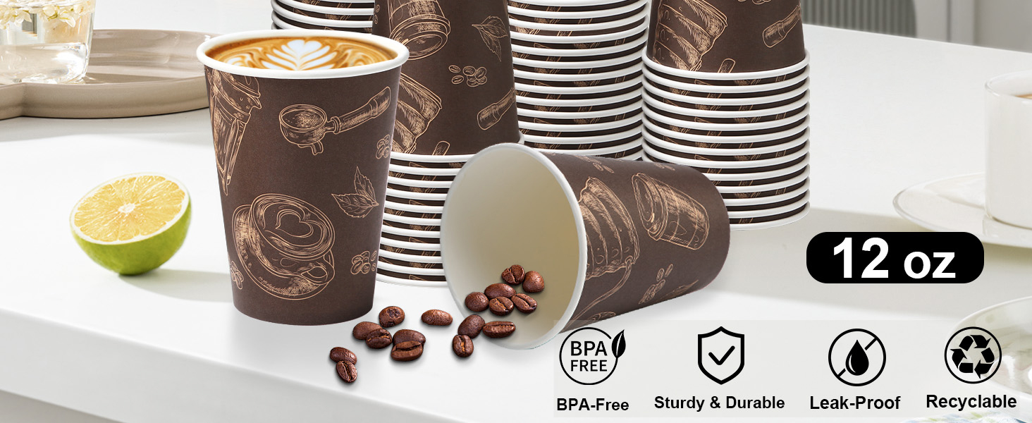 paper cups hot cups 12oz paper coffee cups 12 oz disposable coffee cups drink cups hot and cold cup