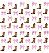 10Pcs Boots or Bows Gender Reveal Decorations Boots and Bows Hanging Swirl Banner Boy or Girl Gen...