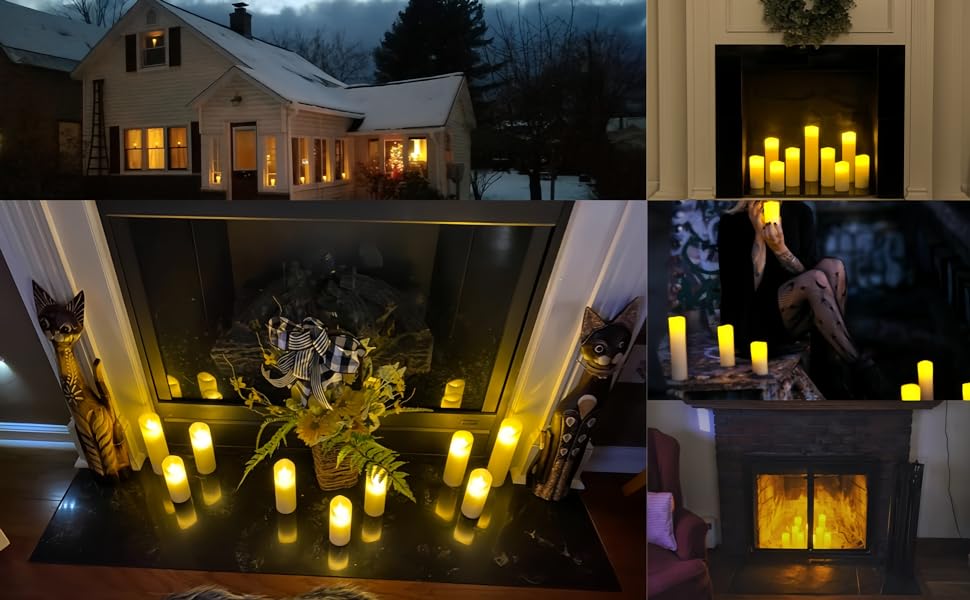 Enjoy Their Relaxing Effect With Peace Of Mind by Antizer Flameless candles 9 pack