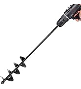 TCBWFY Auger Drill Bit 2x14.6inch Garden Plant Flower Bulb Auger Rapid Planter Bulb &amp; Bedding Pla...