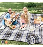 G GOOD GAIN Picnic Outdoor Blanket-Waterproof Picnic Blankets | Portable Camping Blanket | 3-Laye...