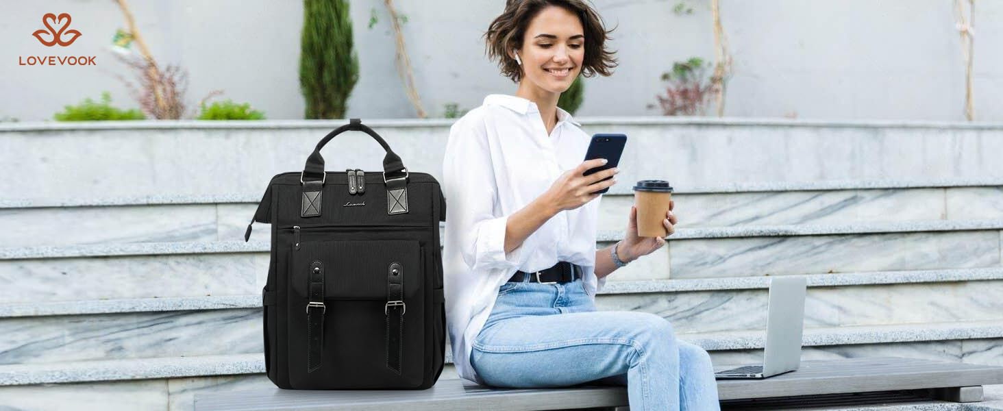 1930 Laptop Backpack for Women Work Travel Backpack Purse Teacher Nurse Bag College Daypack