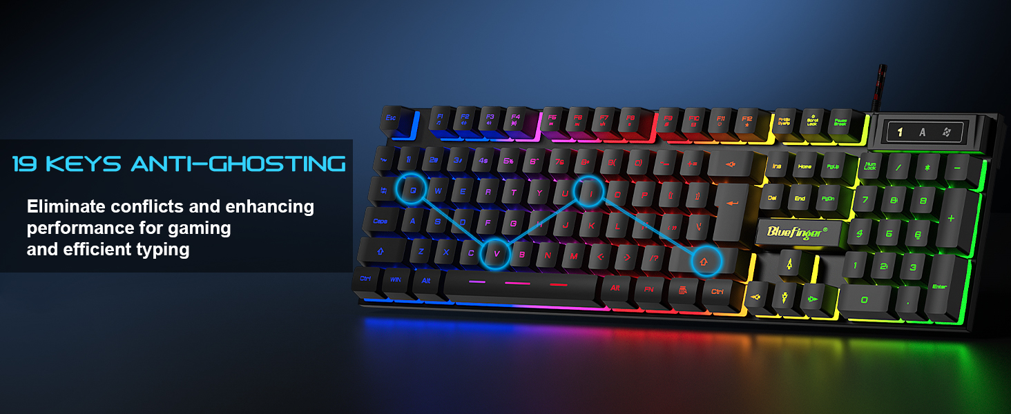 backlit keyboard and mouse gaming