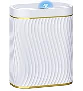 steo spce Bathroom Small Trash Can with Automatic Touchless Lid, 2.6 Gallon Smart Garbage Can Nar...