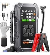 YaberAuto 10-in-1 Jump Starter with Air Compressor 6000A 150PSI Portable Car Battery Jump Starter...
