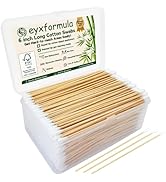 Eyxformula 500 PCS 6 Inch Long Cotton Swabs with Upgraded Sturdy Bamboo Sticks – Lint-Free &amp; Suff...