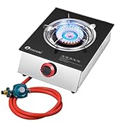 Vivicreate 15000 BTU Camping Camp Range Chef Griddle Outdoor Kitchen Garden grill propane gas Sin...