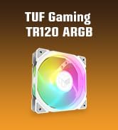 ASUS TUF Gaming TR120 120mm ARGB White Reverse Fan Blade Triple Pack 28mm Fan Frame, 2.75mm H2O S...