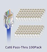 cat6 pass through connectors 100pack SJ661