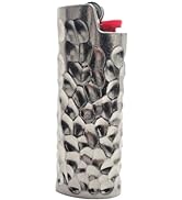 Lucklybestseller Heavy Lighter Case Cover Holder Sleeve Pouches Metal Crater Pattern Design for B...