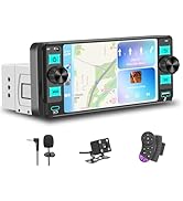 Single Din Car Stereo with Apple CarPlay,5.7'' HD IPS Touchscreen Radio,Single Din Radio Bluetoot...