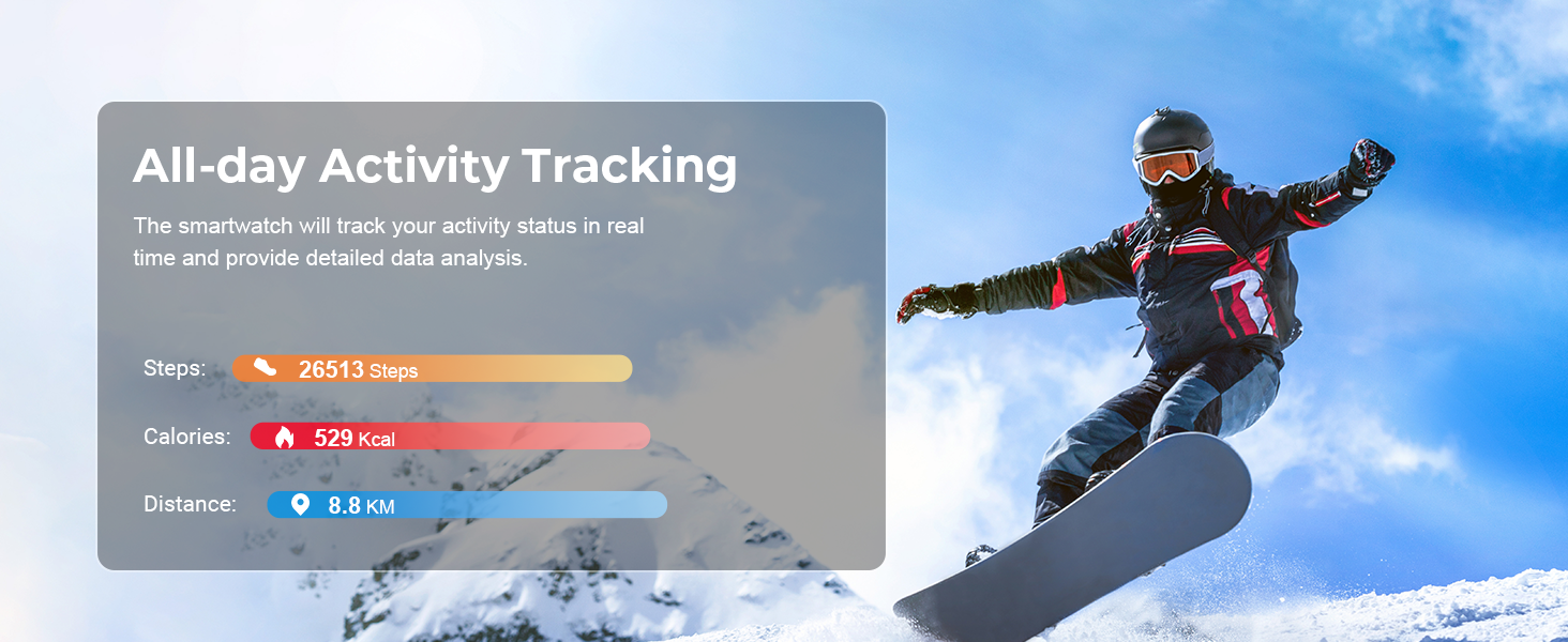 Fitness watch all-day activity tracking