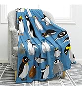 Jekeno Penguin Blanket Gifts for Women Girls Boys Mom Men Home Bedroom Living Room Decor Soft Coz...