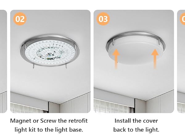 RGB ceiling light retrofit kit