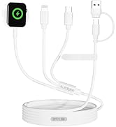 Autallgee 5FT Charger Cable for iWatch Upgraded 3 in 2 Fast Multi Charging Cable Compatible with ...