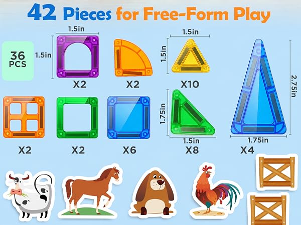 Magnetic Building Tiles 3D Blocks Construction Playboards STEM Creative Educational Toys for Kids