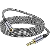 MOSWAG 6.6FT/2Meter 3.5mm Male to Female Extension Cable with Microphone Stereo Audio Adapter Nyl...