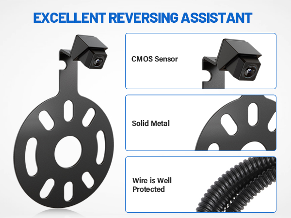 Backup Reverse Rear View Spare Tire Mount Camera for Jeep Wrangler 2007-2018