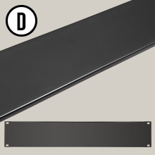AxcessAbles RKBLANK2U Universal 2U Blank Rack Panel Spacer for 19" Rack Cabinet