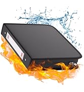 ZOOPIP Fireproof 3 Ring Binder with Zipper, 1.5 Inch D Rings Hold up 375 Sheets of 8.5" x 11" (A4...