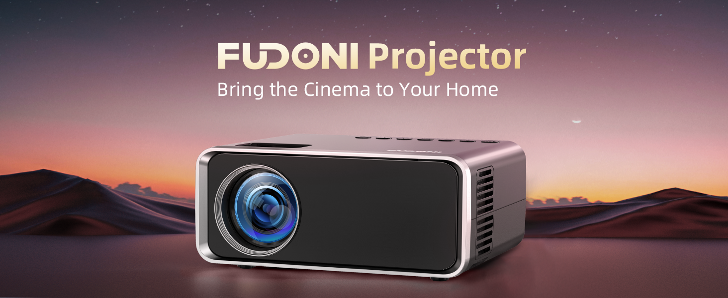 FUDONI projector GC666 4K supported with WiFi Bluetooth zoom, bring the cinema to your home