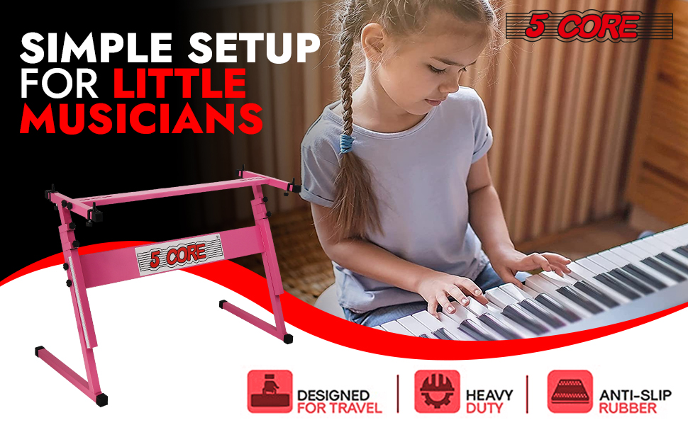 Keyboard Stand Z Style Adjustable Electric Piano Riser Sturdy Lift Holder
