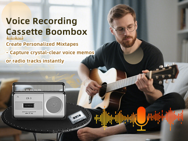  Portable Cassette Player Boombox