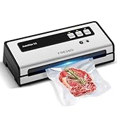 Fresko Automatic Vacuum Sealer Double Heat Seal, 140W Air Sealing Machine with 10 Precut Bags, Dr...