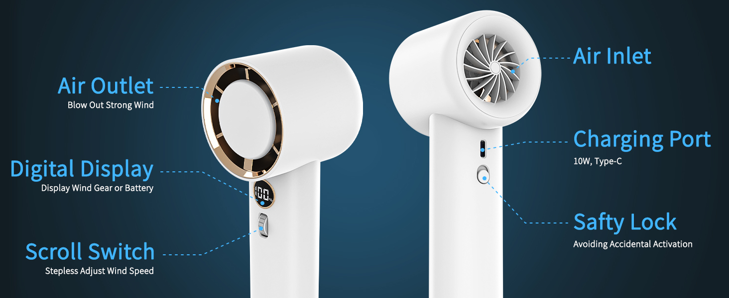 portable fan rechargeable portable cooling fan