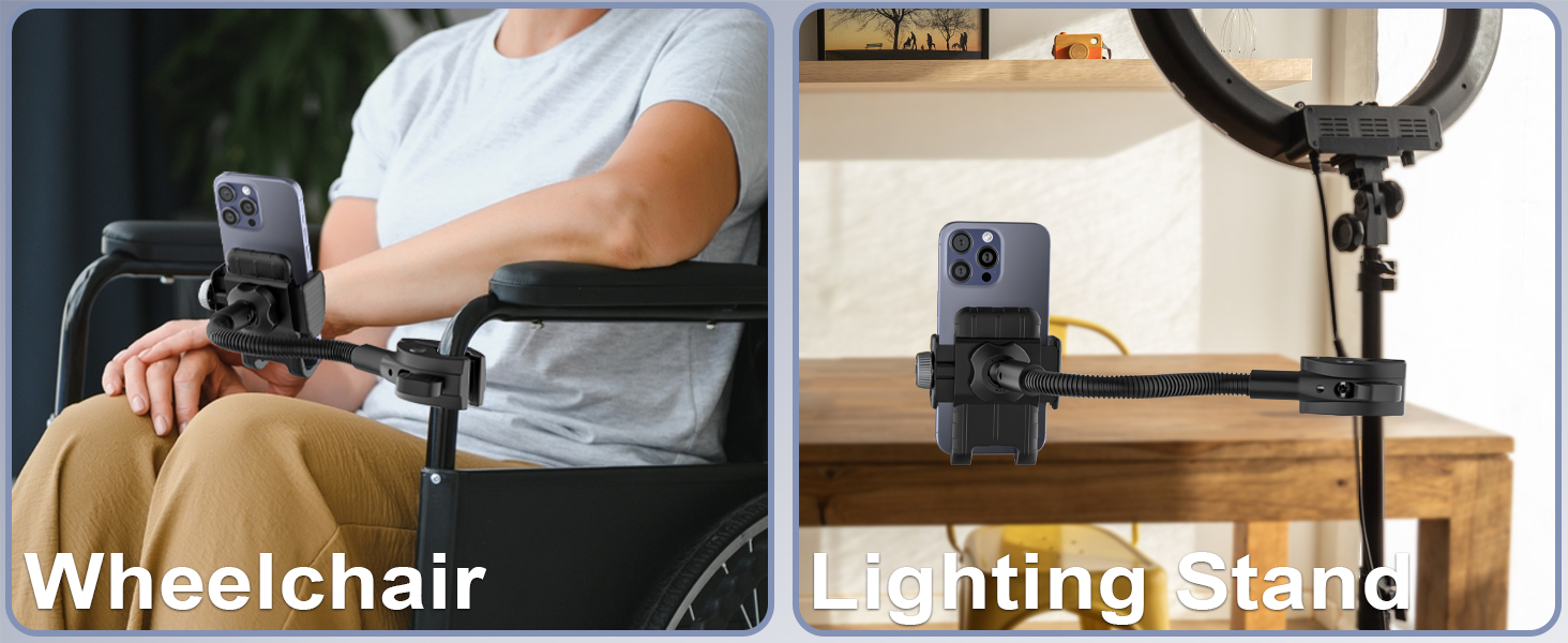 phone holder for wheelchair