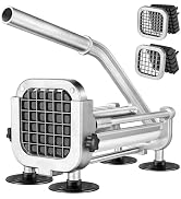 French Fry Cutter, Ruooson Professional Potato Cutter Slicer with1/2 In &amp; 3/8 In Stainless Steel ...