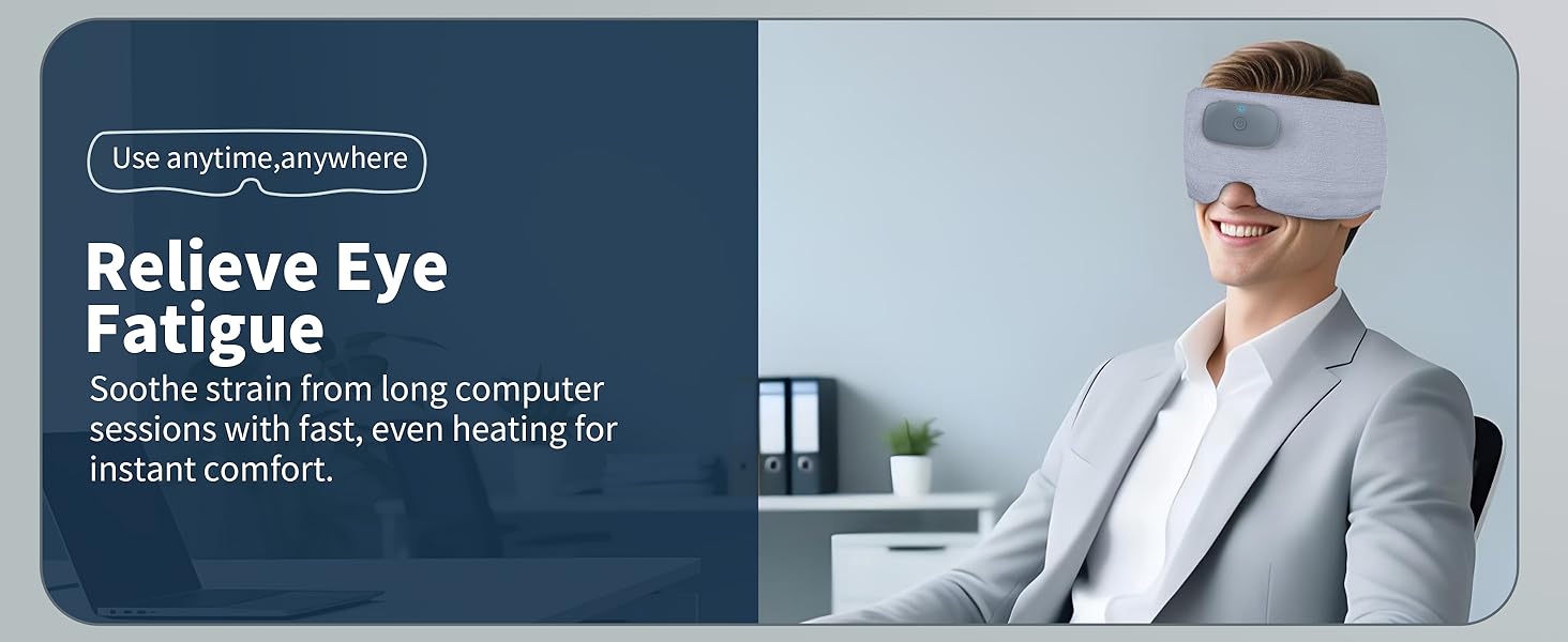 heated sleep mask with bluetooth headphones