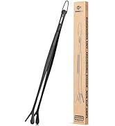 Dual Tip Cooking Tweezers Tongs, Double Ended 2-in-1 Professional Stainless Steel Kitchen Tweezer...